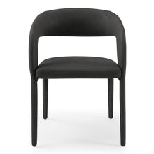 Faerron - Modern Black Leatherette Dining Chair