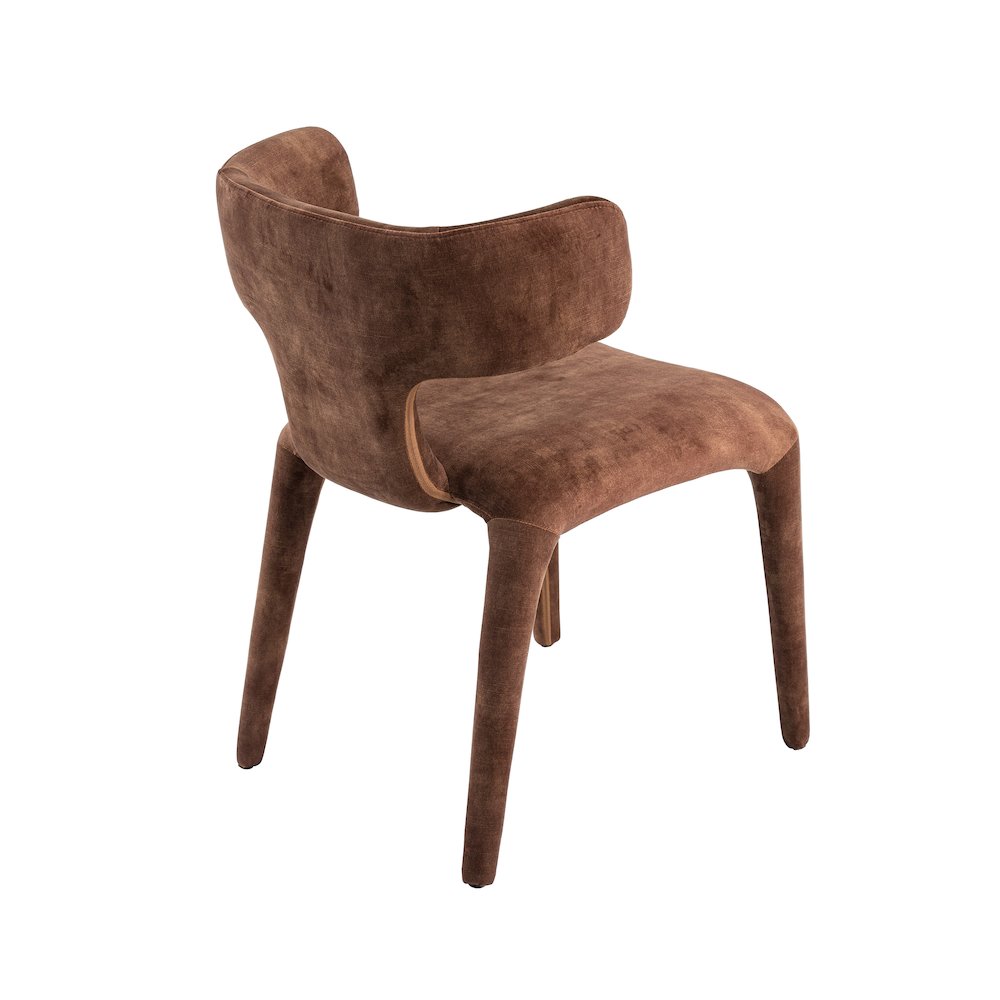 Modrest Saehee - Modern Camel Velvet Fabric Dining Chair