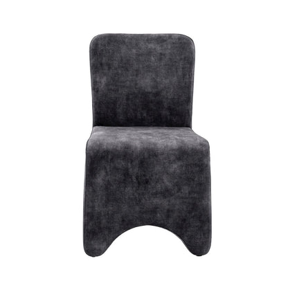 Modrest Ditka - Modern Grey Velvet Dining Chair (Set of 2)