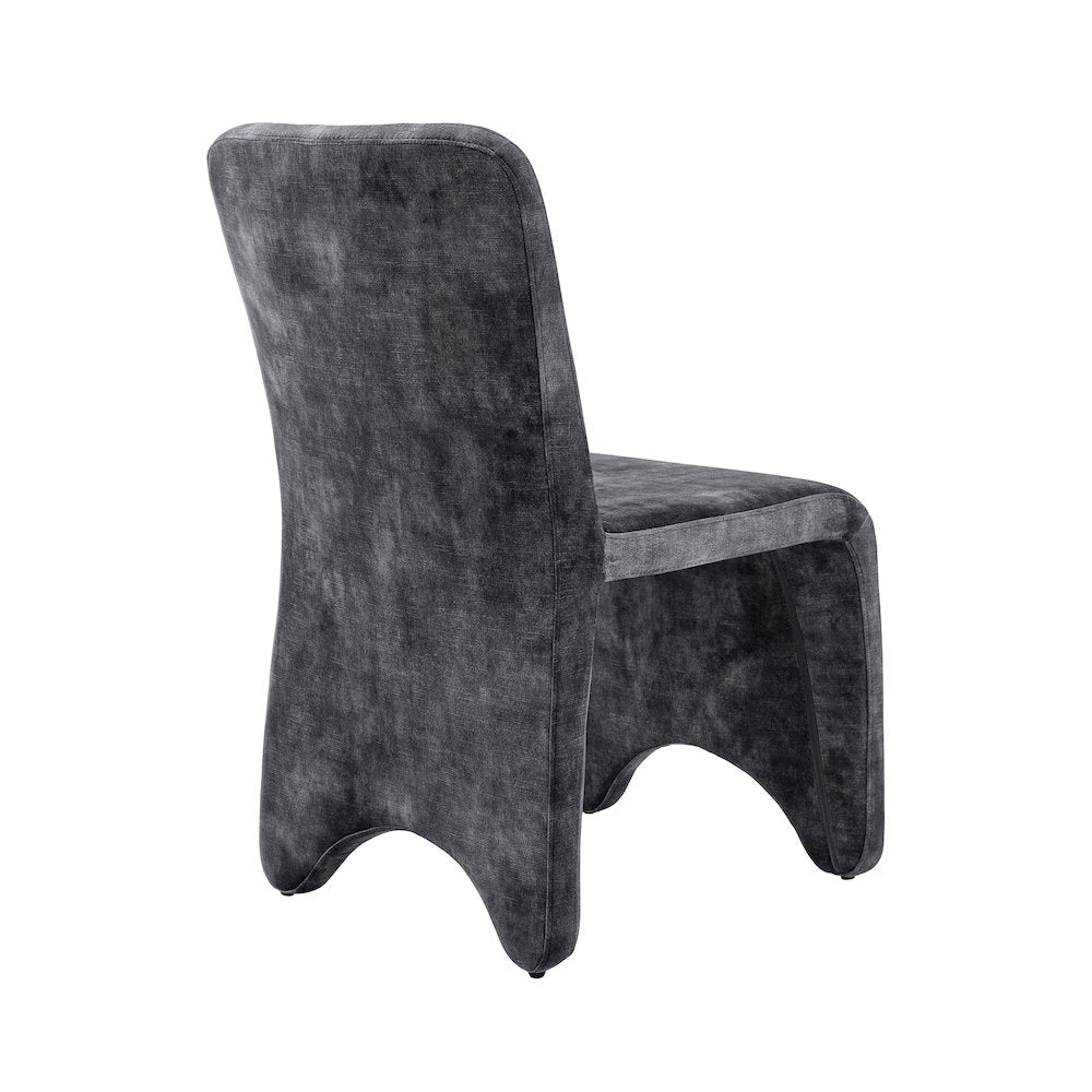 Modrest Ditka - Modern Grey Velvet Dining Chair (Set of 2)