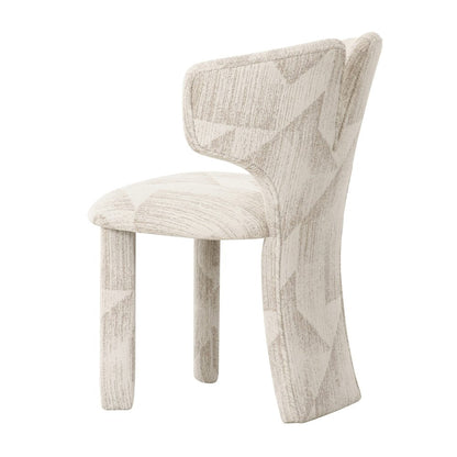 Modrest Masuda - Modern Beige Pattern Fabric Dining Chair (Set of 2)