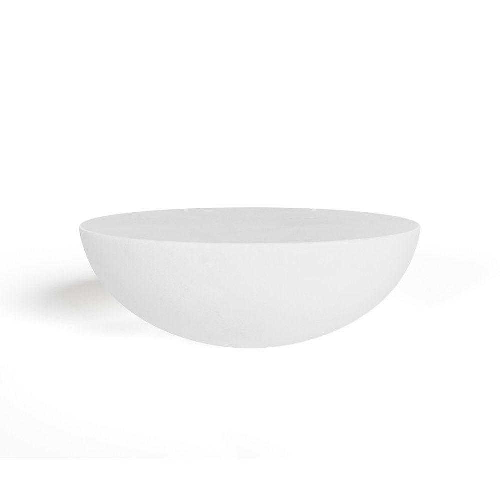 Modrest Bronte - Modern White Concrete Round Coffee Table