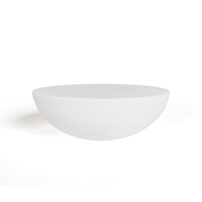 Modrest Bronte - Modern White Concrete Round Coffee Table