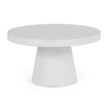 Desoto - Modern White Concrete Round Coffee Table
