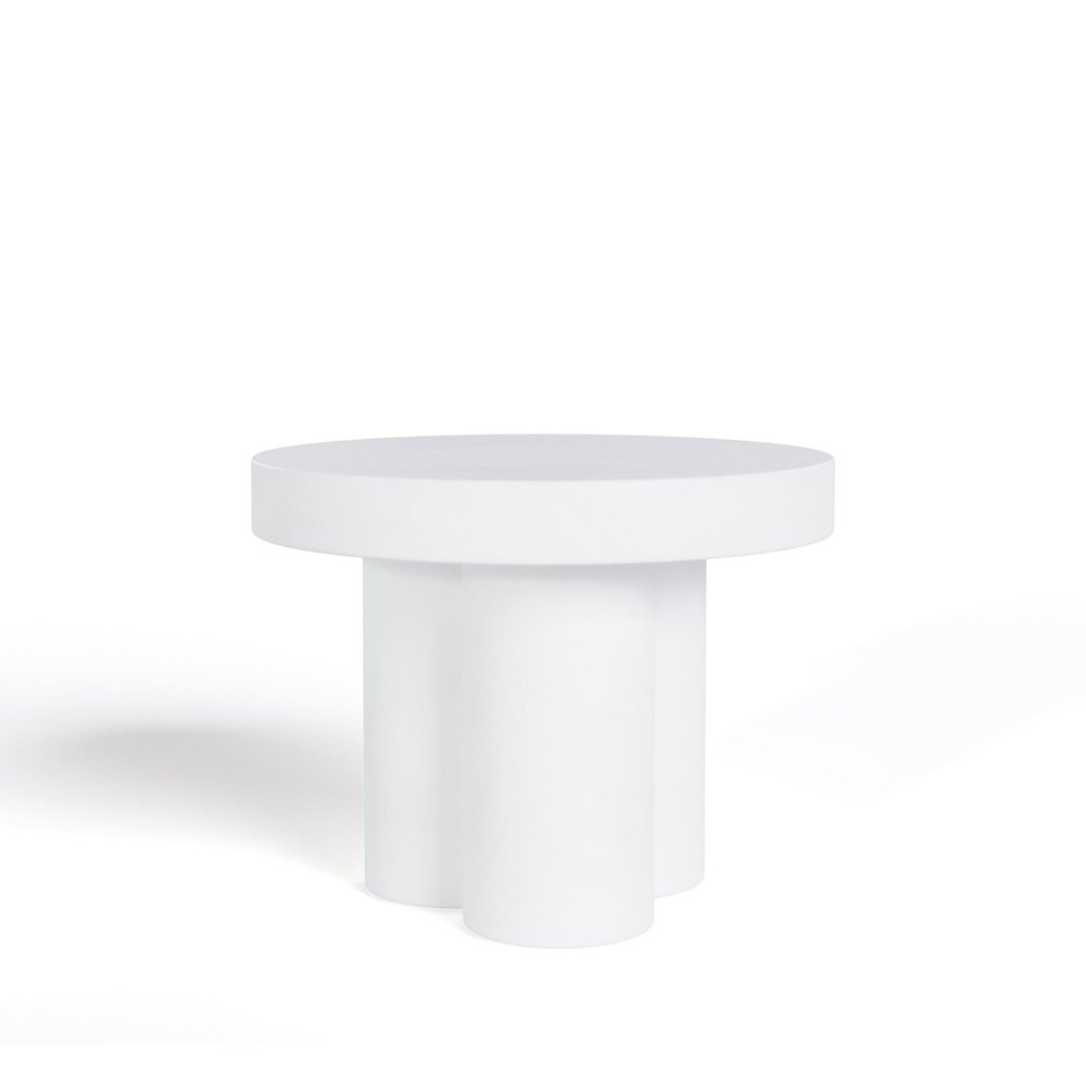 Modrest Bruni - Modern White Concrete End Table