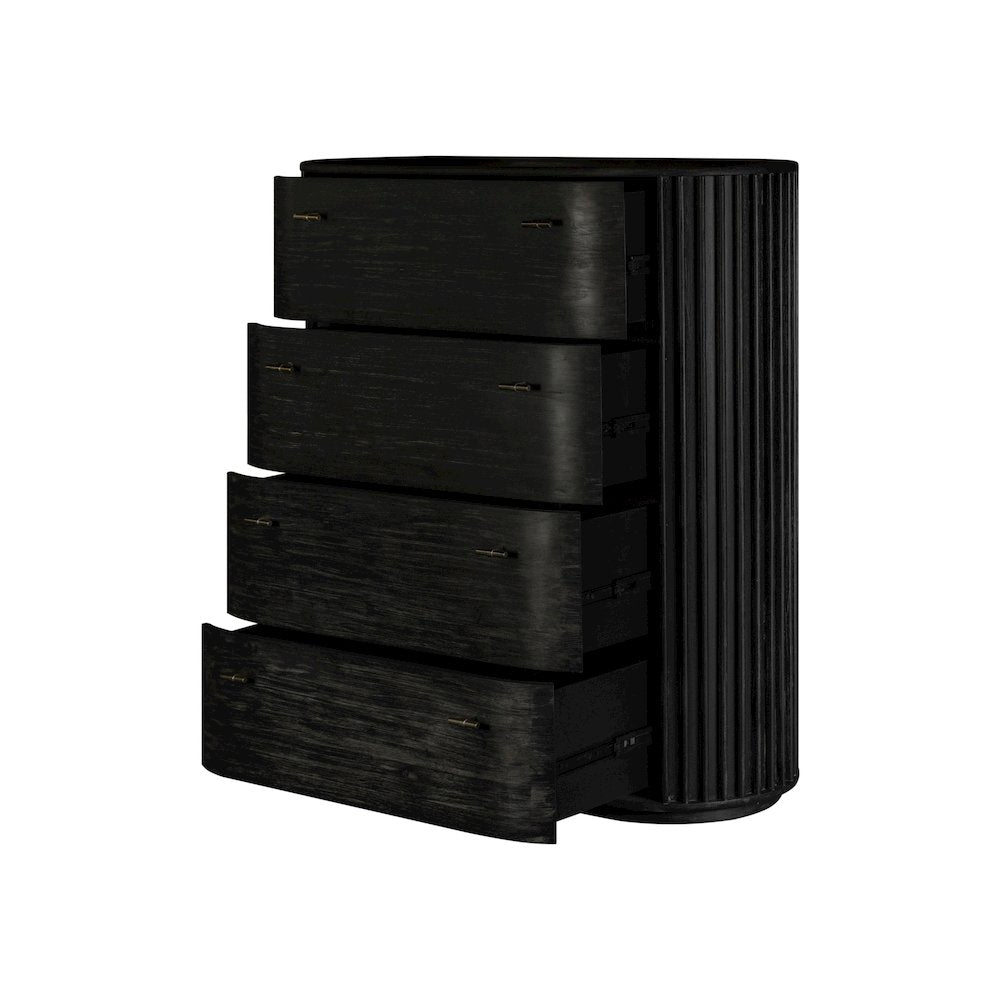 Modrest Fields - Modern Black Acacia Chest