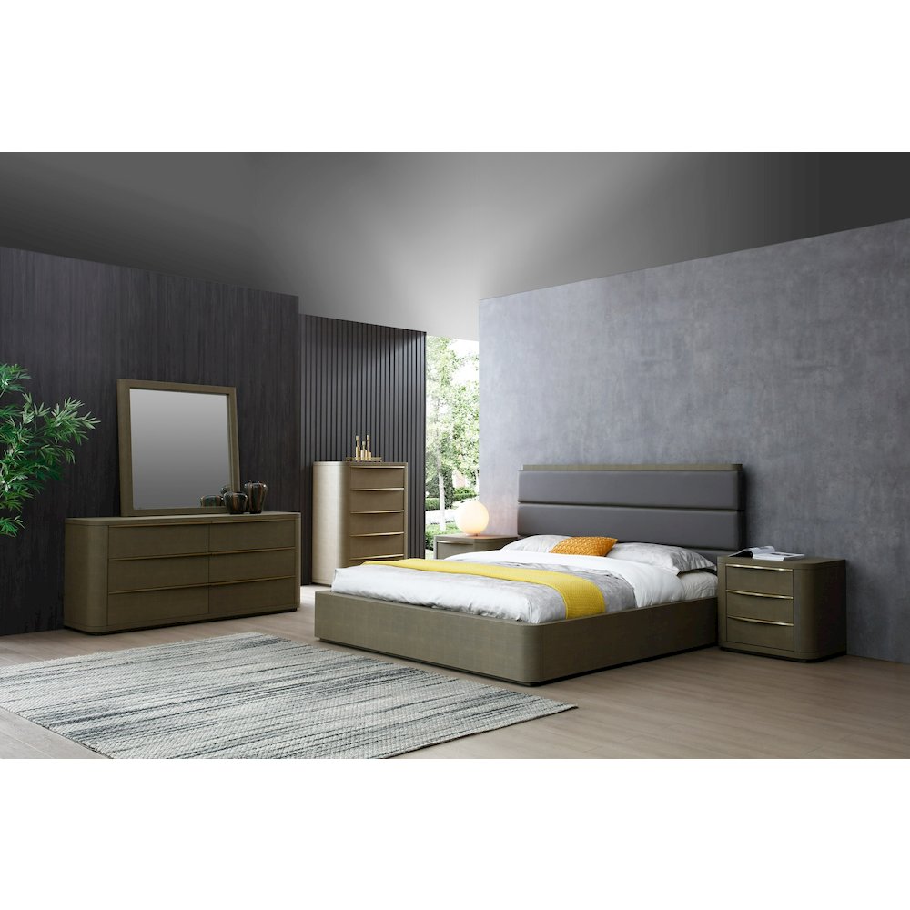 Modrest Lois - Modern Beige Shagreen + Brass Dresser