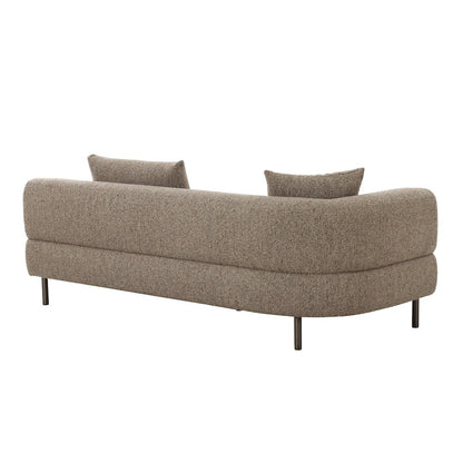 Divani Casa Plume - Modern Brown Fabric Sectional Sofa