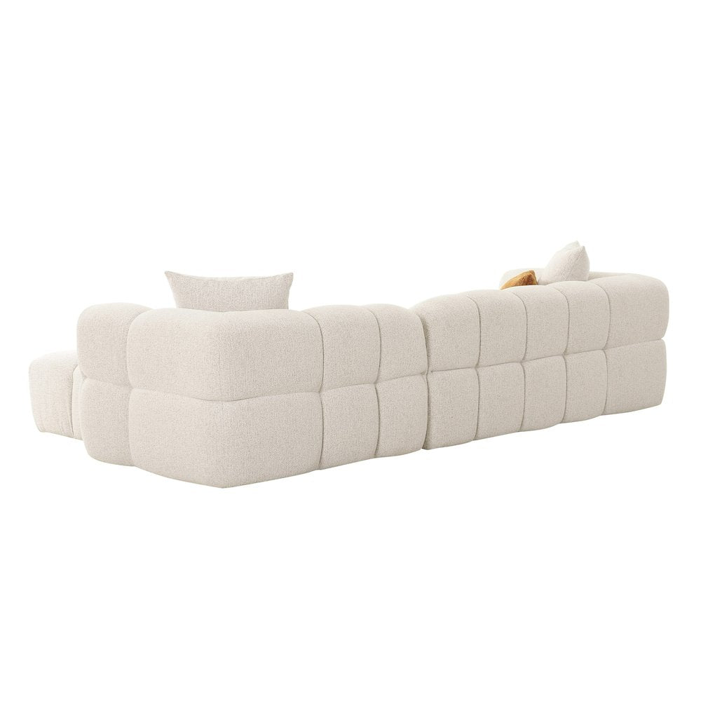 Divani Casa Freya - Modern Beige Fabric Sectional Console