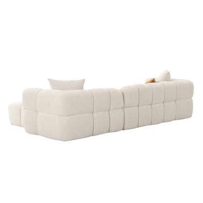 Divani Casa Freya - Modern Beige Fabric Sectional Console