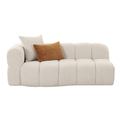 Divani Casa Freya - Modern Beige Fabric Sectional Console