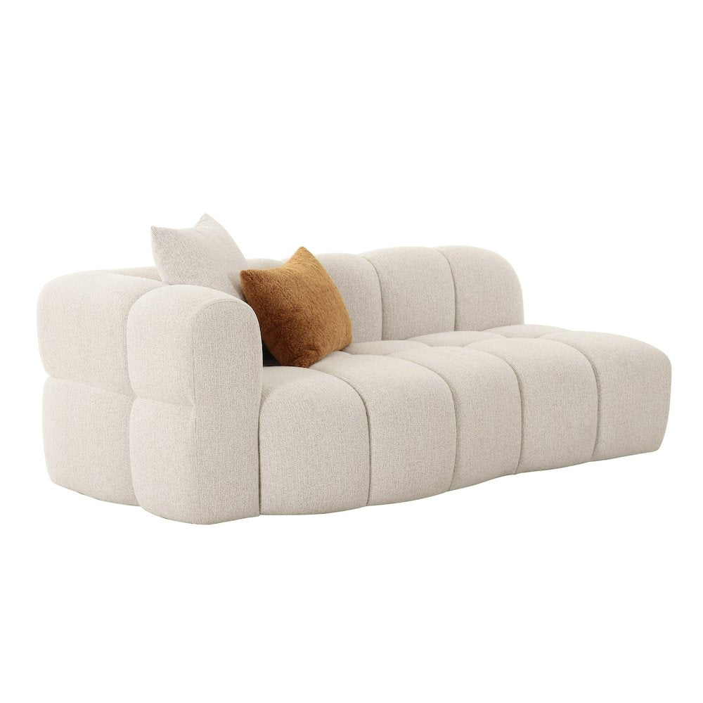 Divani Casa Freya - Modern Beige Fabric Sectional Console