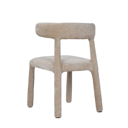 Homan - Modern Beige Velvet Dining Chair
