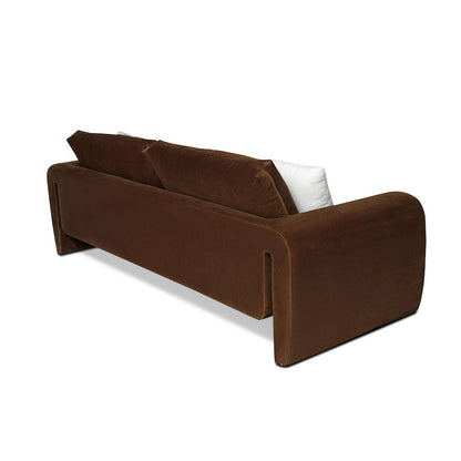 Divani Casa Bentley - Modern Brown Velvet Sofa