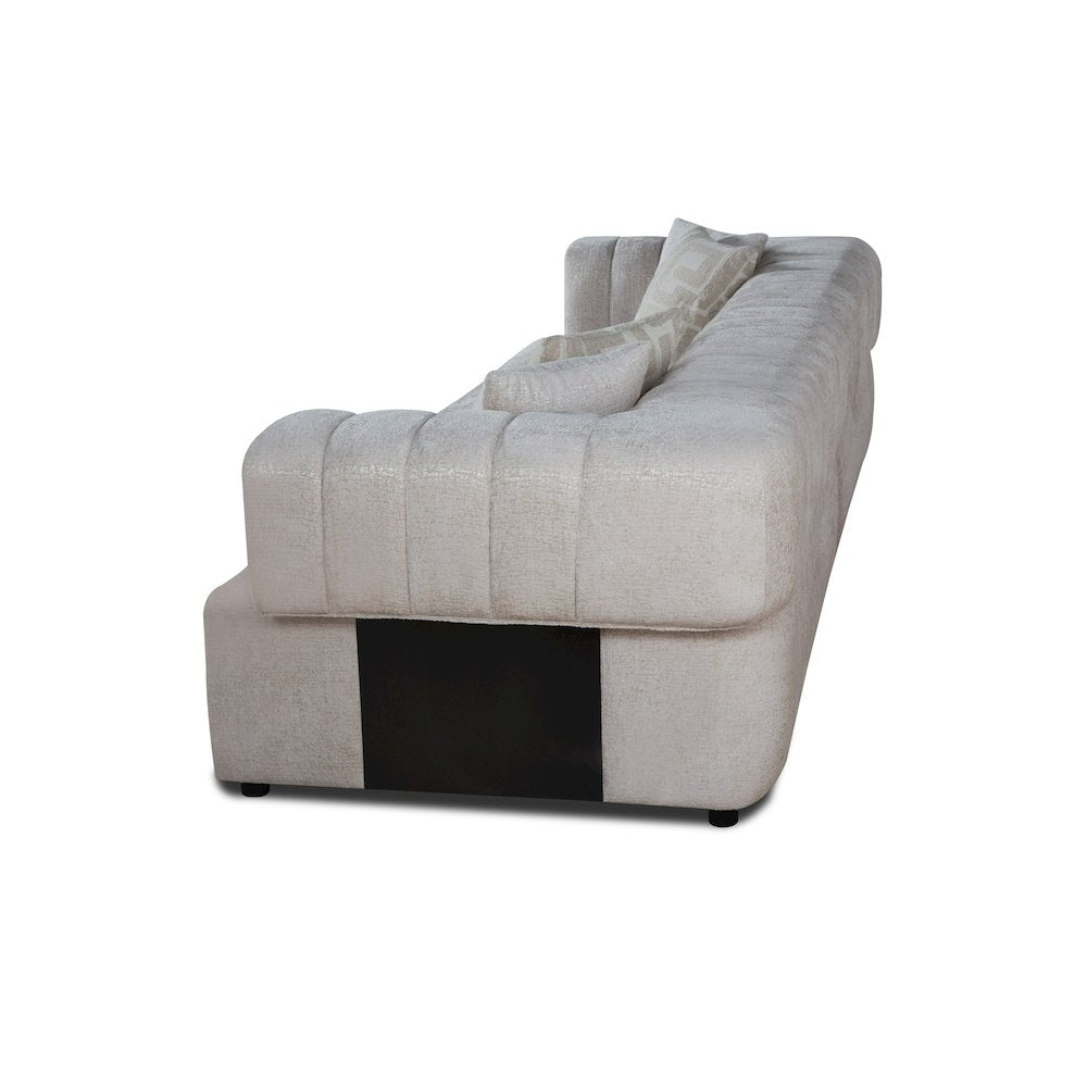 Divani Casa Moreno - Modern Beige Fabric 4-Seater Sofa