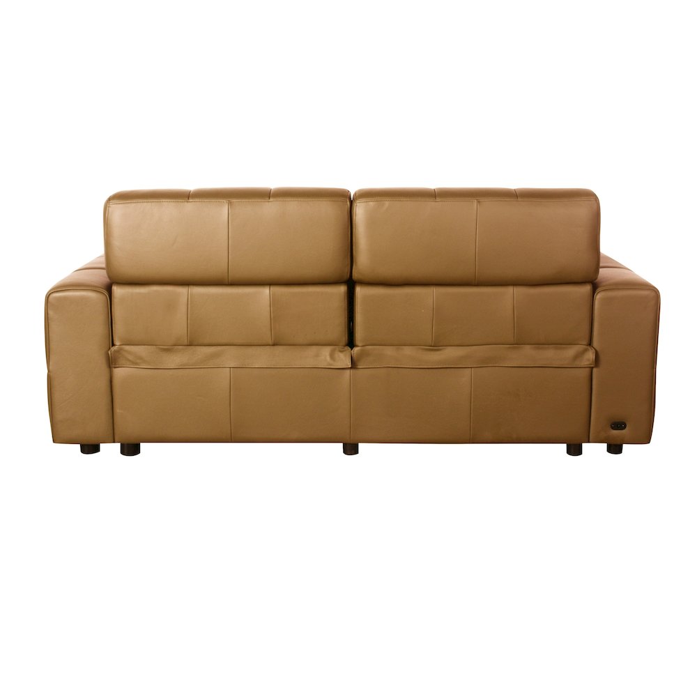 Divani Casa Chevak - Modern Brown Leather Sofa 2 Recliners