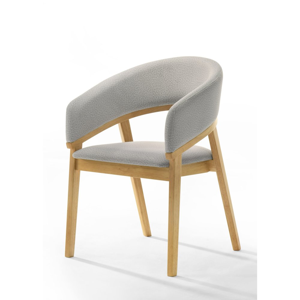 Truman - Mid-Century Modern Grey + Natural Oak Dining Chair