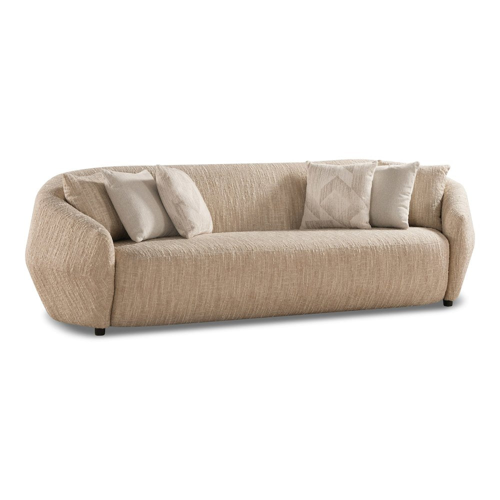 Belinda - Modern Beige Fabric 4-Seat Sofa