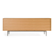 Azteca - Modern White Oak Black Geometric Pattern Buffet