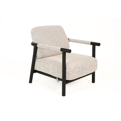 Modrest Balko - Modern Grey Fabric + Black Accent Chair