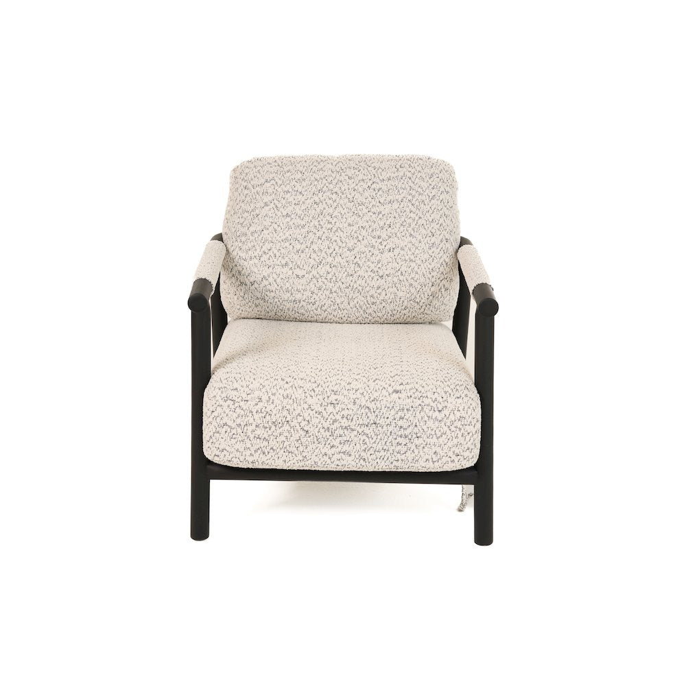 Modrest Balko - Modern Grey Fabric + Black Accent Chair