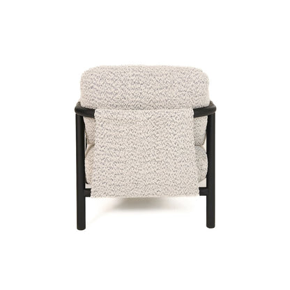 Modrest Balko - Modern Grey Fabric + Black Accent Chair