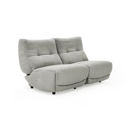 Divani Casa Basil - Modern Grey Fabric Small Electric Recliner Chair