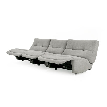 Divani Casa Basil - Modern Grey Fabric Small Electric Recliner Chair