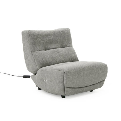 Divani Casa Basil - Modern Grey Fabric Small Electric Recliner Chair