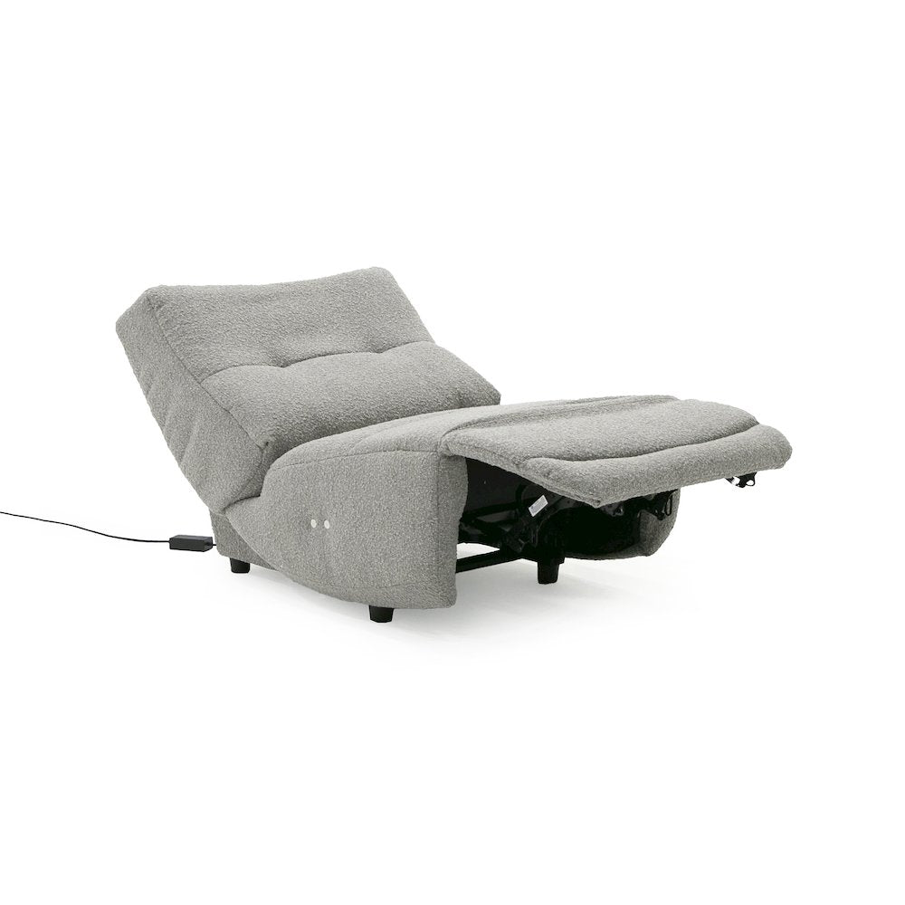 Divani Casa Basil - Modern Grey Fabric Small Electric Recliner Chair