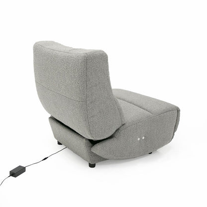 Divani Casa Basil - Modern Grey Fabric Small Electric Recliner Chair