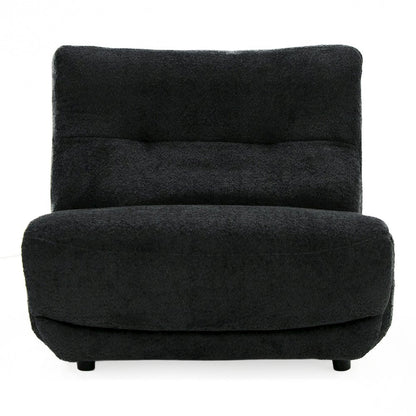 Basil - Modern Dark Grey Fabric Small Electric Recliner Chair