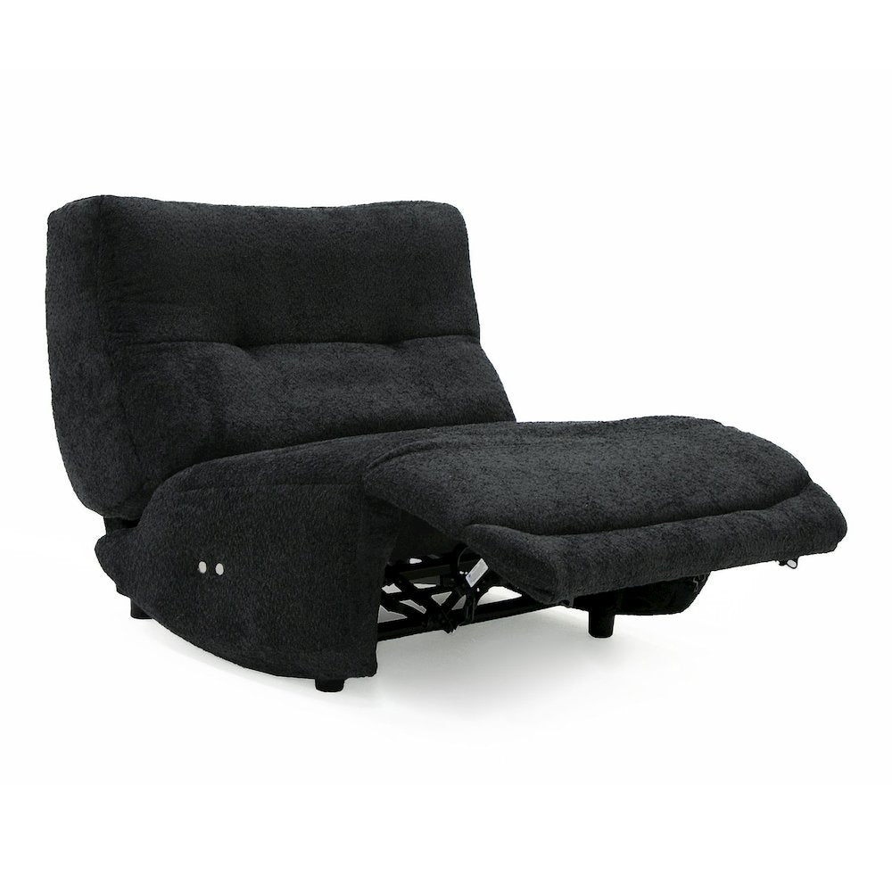 Basil - Modern Dark Grey Fabric Small Electric Recliner Chair