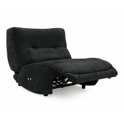 Basil - Modern Dark Grey Fabric Small Electric Recliner Chair