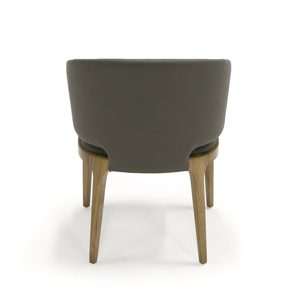 Modrest Baskin Brown and Walnut Arm Dining Chair