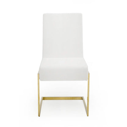 Modrest Batavia - Modern White & Gold Dining Chair (Set of 2)