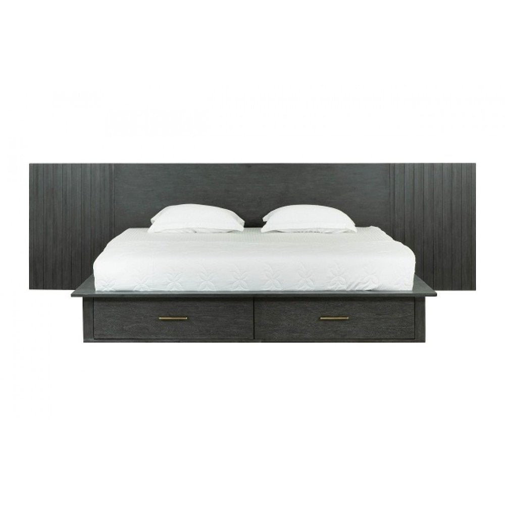 Modrest Manchester - Queen Contemporary Dark Grey Platform Bed