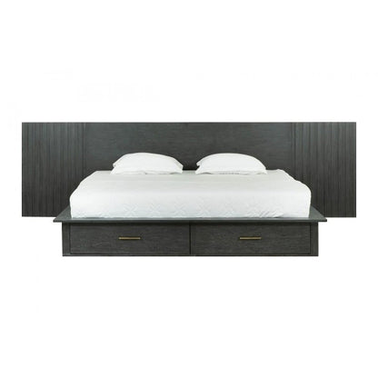 Modrest Manchester - Queen Contemporary Dark Grey Platform Bed