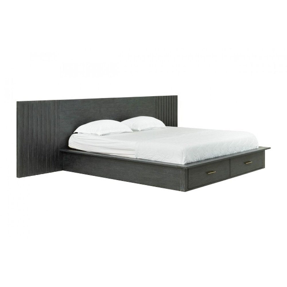 Modrest Manchester - Queen Contemporary Dark Grey Platform Bed