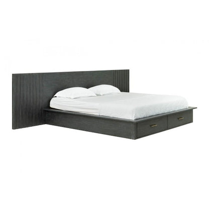Modrest Manchester - Queen Contemporary Dark Grey Platform Bed