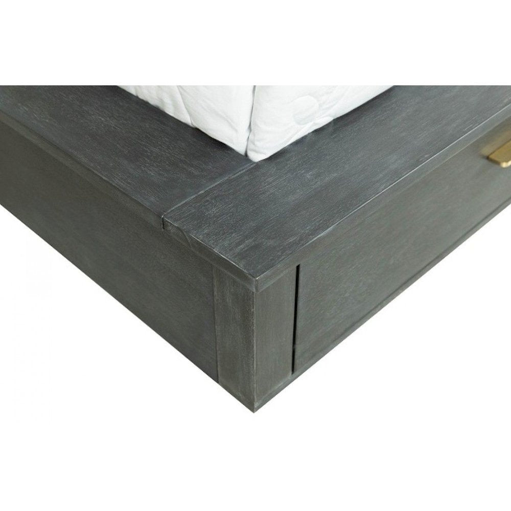 Modrest Manchester - Queen Contemporary Dark Grey Platform Bed