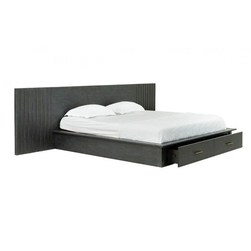 Modrest Manchester - Queen Contemporary Dark Grey Platform Bed