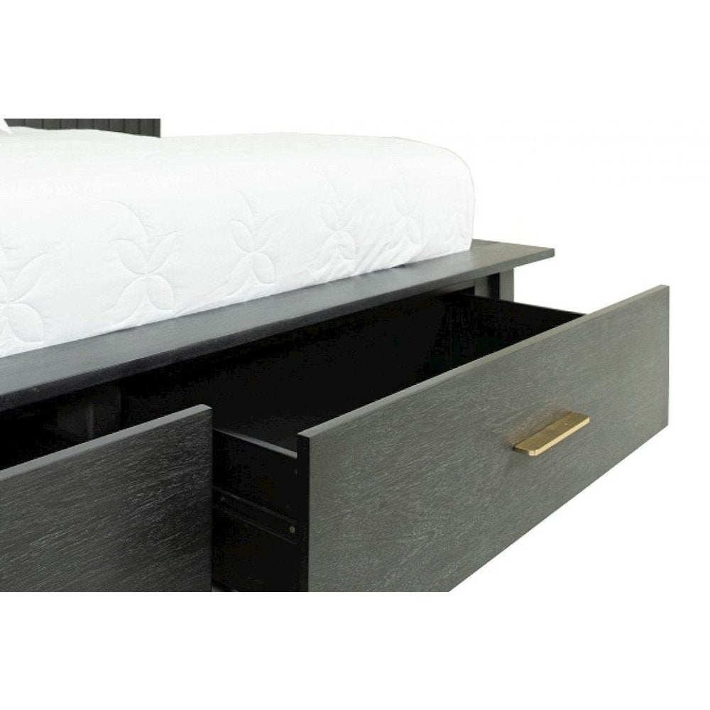 Modrest Manchester - Queen Contemporary Dark Grey Platform Bed