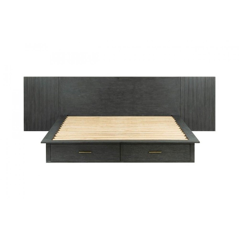 Modrest Manchester - Queen Contemporary Dark Grey Platform Bed
