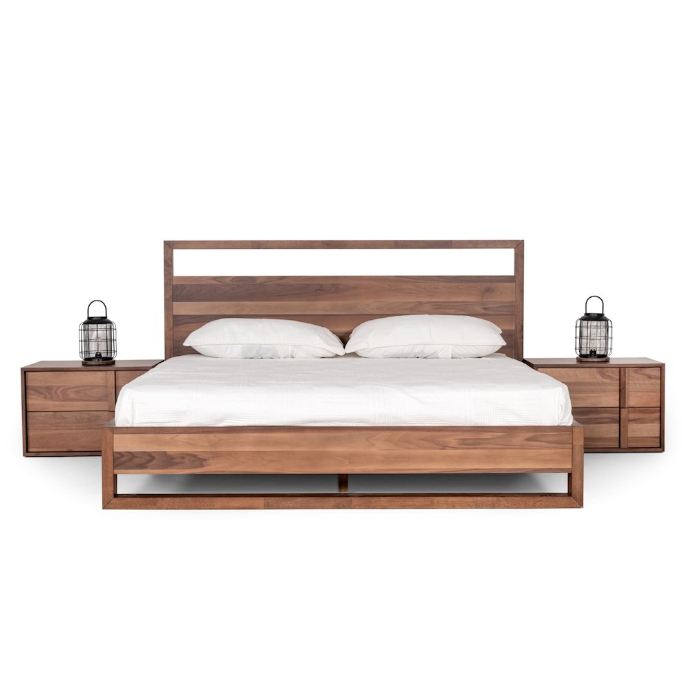 Nova Domus Berlin - Queen Modern Walnut Bed