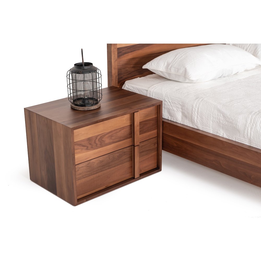 Nova Domus Berlin - Modern Walnut Nightstand