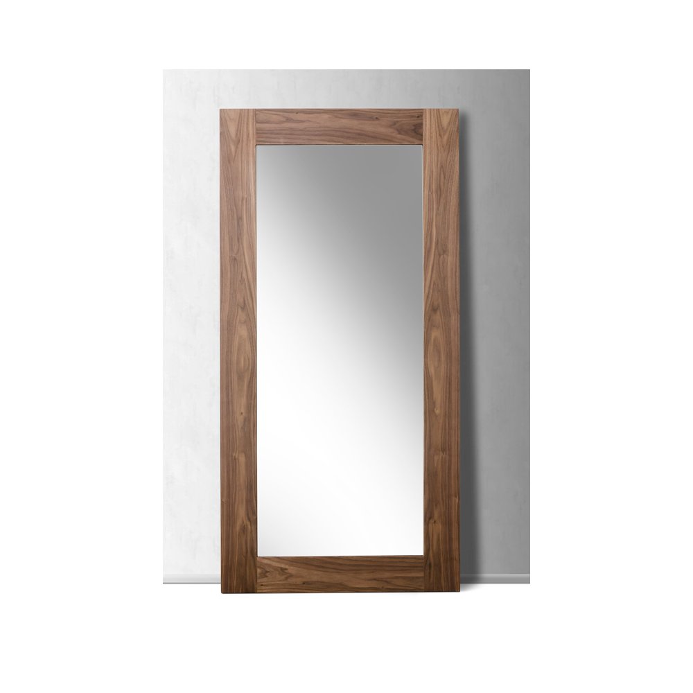 Beth Mid-Century Walnut Floor Mirror