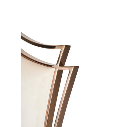 Modrest Bonnie - Beige Velvet & Rose Gold Dining Chair (Set of 2)
