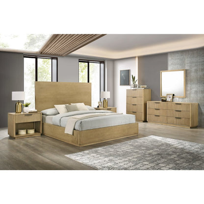 Nova Domus Santa Monica - Queen Modern Natural Oak Bed