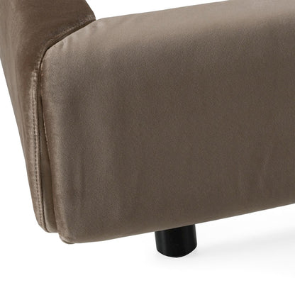 Eastern King Breslow - Modern Dark Taupe Velvet Bed